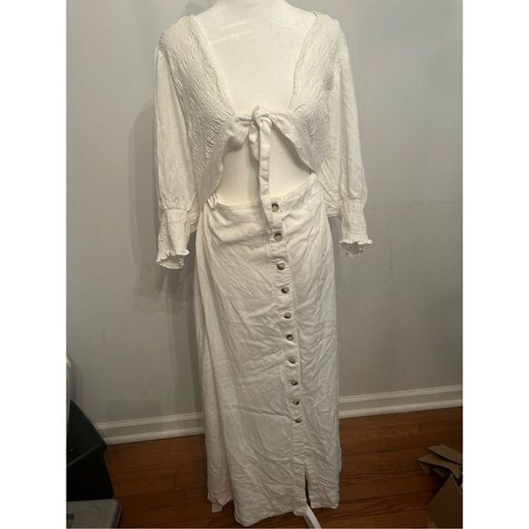 Free People String Of Hearts Maxi Dress Smocked size XSmall - Picture 4 of 7